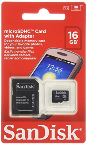 SanDisk 16GB Micro SDHC Memory Card