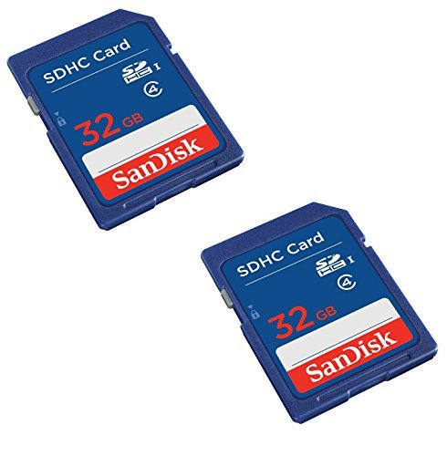 SanDisk 32GB Class 4 SDHC Flash Memory Card - 2 Pack SDSDB2L-032G-B35 Retail Package