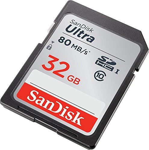 SanDisk 32GB Ultra Class 10 SDHC UHS-I Memory Card Up to 80MB, Grey/Black (SDSDUNC-032G-GN6IN)