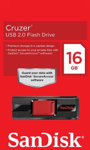 SanDisk Cruzer 16GB USB 2.0 Flash Drive (SDCZ36-016G-B35)