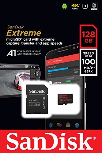 SanDisk Extreme 128GB microSDXC UHS-I Card - SDSQXAF-128G-GN6MA [Newest Version]