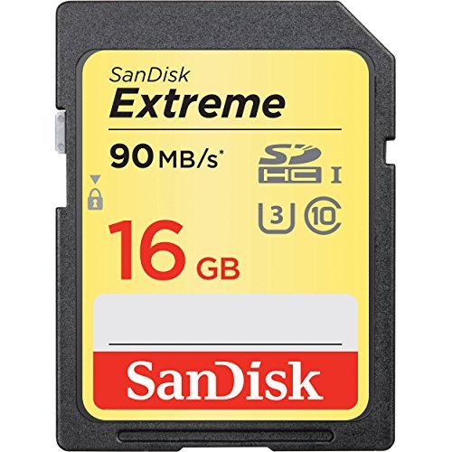 SanDisk Extreme 16GB SDHC UHS-I Card (SDSDXNE-016G-GNCIN) [Newest Version]