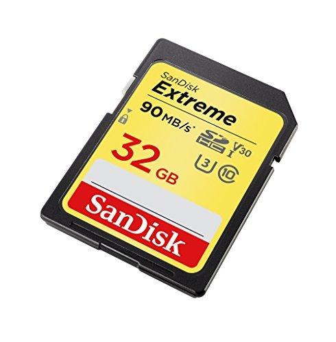 SanDisk Extreme 32GB 90 Mb/s SDHC UHS-I Card (SDSDXVE-032G-GNCIN) [Newest Version]