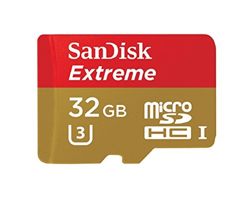 SanDisk Extreme 32GB MicroSDHC UHS-I Card with Adapter (SDSQXNE-032G-GN6MA)