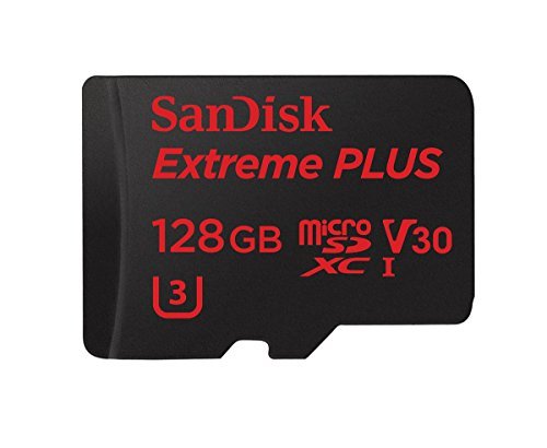 SanDisk Extreme PLUS 128GB Micro SDXC UHS-1 Card with Adapter - SDSQXWG-128G-GN6MAMA