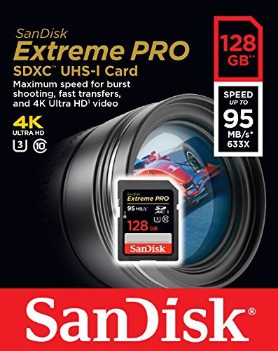 SanDisk Extreme PRO 128GB up to 95MB/s UHS-I/U3 SDXC Flash Memory Card - SDSDXPA-128G-G46