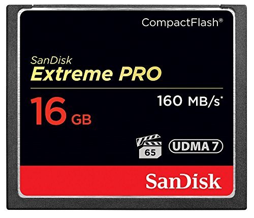 SanDisk Extreme PRO 16GB Compact Flash Memory Card UDMA 7 Speed Up To 160MB/s- SDCFXPS-016G-X46 (Label May Change)