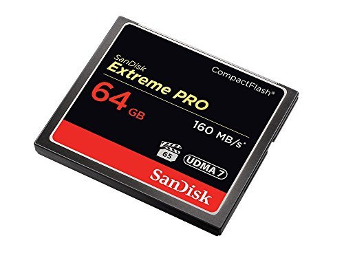 SanDisk Extreme PRO 64GB Compact Flash Memory Card UDMA 7 Speed Up To 160MB/s- SDCFXPS-064G-X46 (Label May Change)