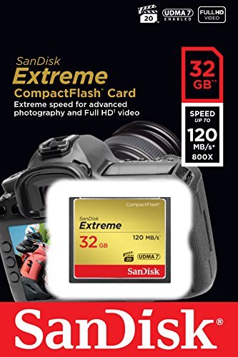 SanDisk Extreme SDCFXSB-032G-G46 32GB CompactFlash Memory Card