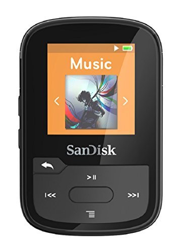 SanDisk SDMX28-016G-G46K Clip Sport Plus MP3 Player, 16GB (Black)