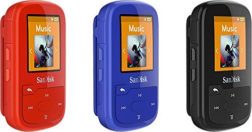 SanDisk SDMX28-016G-G46K Clip Sport Plus MP3 Player, 16GB (Black)