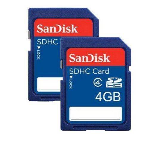 SanDisk SDSDB2L-004G-B35 4 GB Class 4 SDHC Flash Memory Card (Pack of 2)