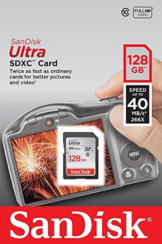 SanDisk Ultra 128GB Class 10 SDXC Memory Card Up To 40MB/s- SDSDUN-128G-G46 [Older Version]