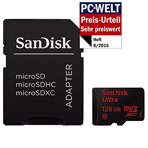 SanDisk Ultra 128GB UHS-I/Class 10 Micro SDXC Memory Card With Adapter- SDSDQUAN-128G-G4A [Old Version]