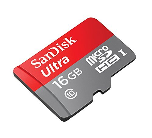 SanDisk Ultra 16GB MicroSDHC Class 10 UHS Memory Card Speed Up To 30MB/s With Adapter - SDSDQUA-016G-U46A [Old Version]