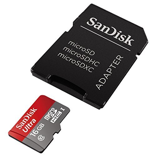 SanDisk Ultra 16GB UHS-I/Class 10 Micro SDHC Memory Card With Adapter- SDSDQUAN-016G-G4A [Old Version]