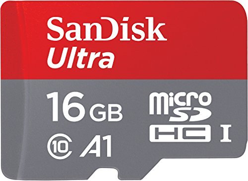 SanDisk Ultra 16GB microSDHC UHS-I card with Adapter - 98MB/s U1 A1 - SDSQUAR-016G-GN6MA