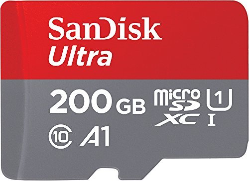 SanDisk Ultra 200GB microSDXC UHS-I card with Adapter - 100MB/s U1 A1 - SDSQUAR-200G-GN6MA