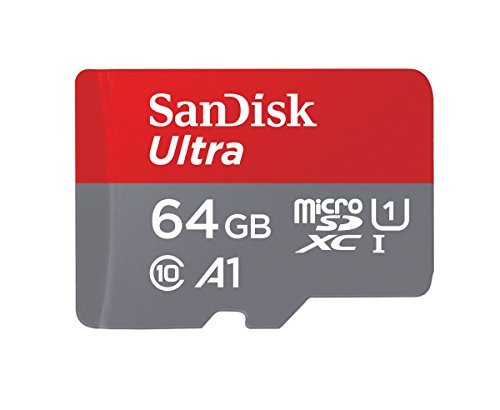 SanDisk Ultra 64GB microSDXC UHS-I card with Adapter -  100MB/s U1 A1 - SDSQUAR-064G-GN6MA