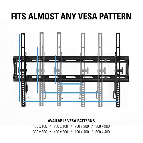 Sanus Low Profile Tilting TV Wall Mount Bracket for 40"-70" TVs - Features Effortless 10º Tilt, Slim 2” Profile, & Post Install Centering - OLT15-B1