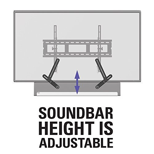 Sanus Soundbar Mount for Most Soundbars up to 15 lbs - Features Simple Install and Tool-Free Adjustments - Compatible With Most TVs and Mounts - SOA-SBM1