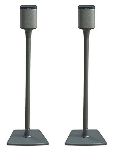 Sanus Wireless Speaker Stand Designed for SONOS PLAY 1 and PLAY 3 Speakers - Pair (Black) - WSS2-B1