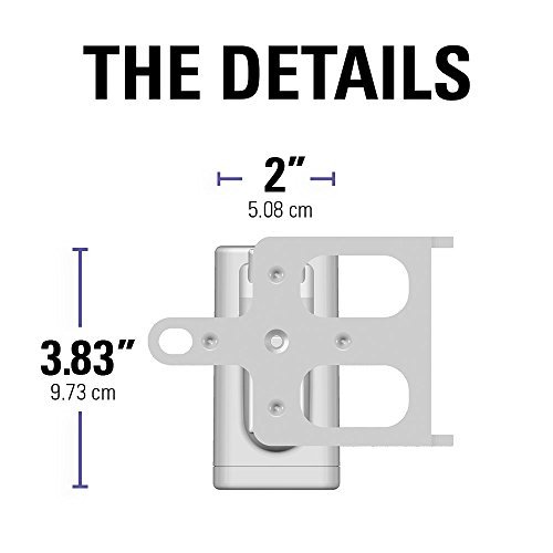 Sanus Wireless Speaker Wall Mounts for Sonos PLAY:1 & PLAY:3 - Tool Free Tilt & Swivel Adjustments For Best Audio - Pair (White) - WSWM2-W1