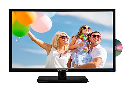 Sceptre 24\" 1080P LED HDTV DVD Combo E249BD-FMQC MHL Ready, Metal Black