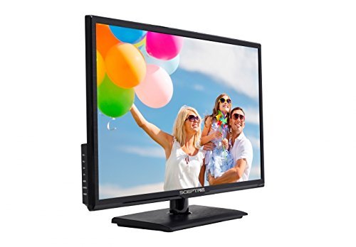 Sceptre 24\" 1080P LED HDTV DVD Combo E249BD-FMQC MHL Ready, Metal Black