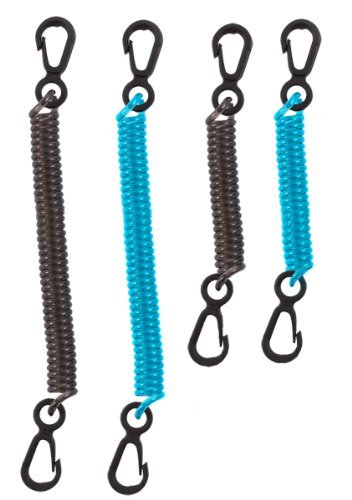 Seattle Sports Dry Doc Coiled Tether (Pack of 4), Assorted