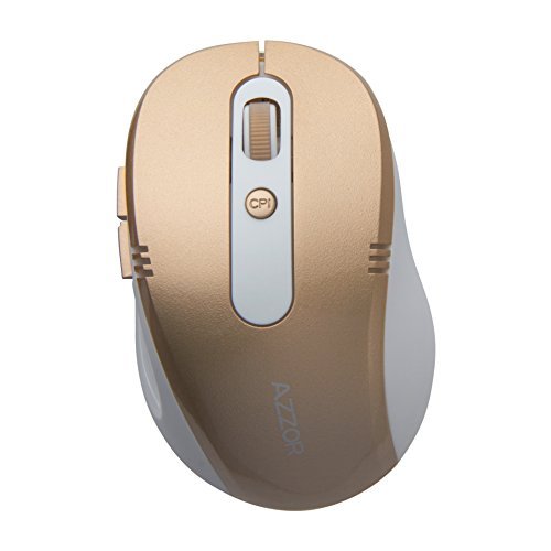 ShiRui L5 Rechargeable Whisper-quiet Wireless Mouse, Silent Click 2.4GHz Wireless Mice With 3 Adjustable DPI, 6 Buttons for Laptop and Computer (Brown)