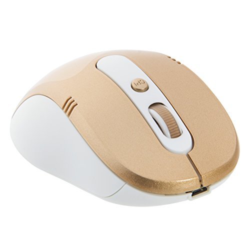 ShiRui L5 Rechargeable Whisper-quiet Wireless Mouse, Silent Click 2.4GHz Wireless Mice With 3 Adjustable DPI, 6 Buttons for Laptop and Computer (Brown)