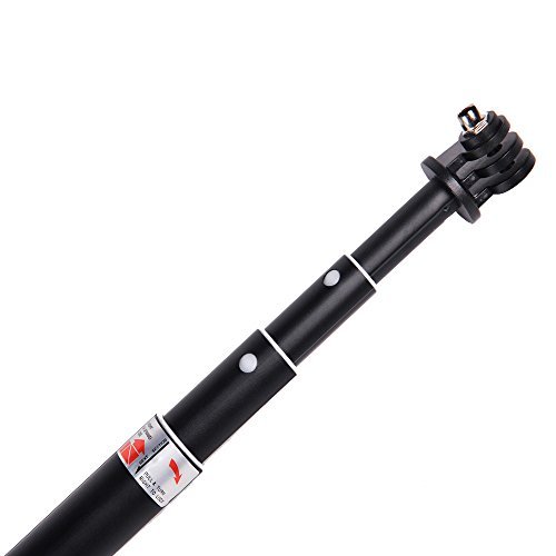 Shineda Telescopic Handheld Monopod Pole Selfie Stick SD-208 for GoPro Hero 2 3 3+ 4 5, GoPro Hero4 Session ,36" (Black)