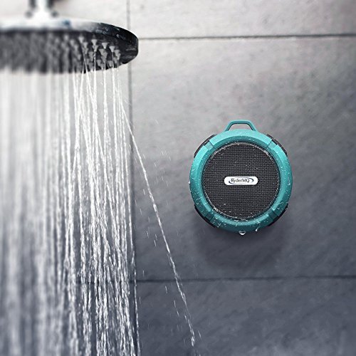 Shower Speaker Bluetooth waterproof with lights, water resistant, with 5w polk, mini portable, 3.0 with sd card slot, technology -blue