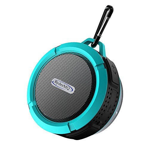 Shower Speaker Bluetooth waterproof with lights, water resistant, with 5w polk, mini portable, 3.0 with sd card slot, technology -blue