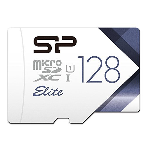 Silicon Power 128GB Elite microSDXC UHS-1 Memory Card - with Adapter (SP128GBSTXBU1V20BS)