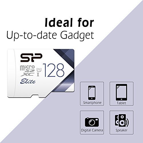 Silicon Power 128GB Elite microSDXC UHS-1 Memory Card - with Adapter (SP128GBSTXBU1V20BS)