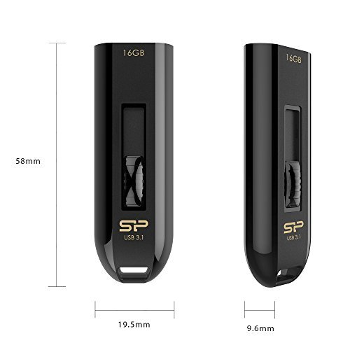 Silicon Power 16GB Flash Drive Blaze B21 USB3.0/3.1G1 High Performance black (SP016GBUF3B21V1K)