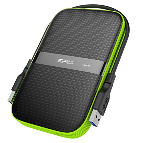 Silicon Power 2TB Rugged Armor A60 Military-grade Shockproof/Water-Resistant USB 3.0 2.5" External Hard Drive for PC, Mac, Xbox One, Xbox 360, PS4, PS4 Pro and PS4 Slim, Black