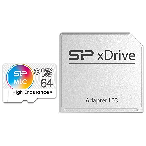 Silicon Power MacBook micro SD Adapter xDrive L03 with 64GB High Endurance micro SD Card