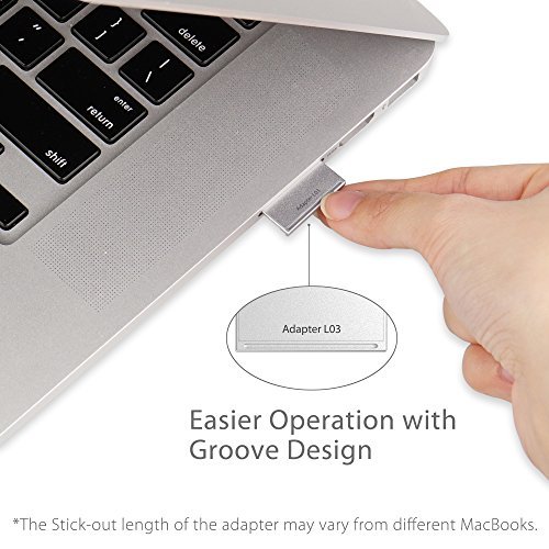 Silicon Power MacBook micro SD Adapter xDrive L03 with 64GB High Endurance micro SD Card