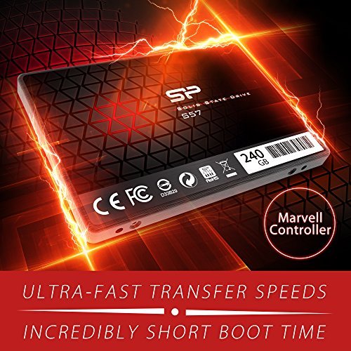 Silicon Power/Marvell Controller 240GB S57 (SLC Cache Boost with Read up to 500 MB/s) SATA III Internal Solid State Drive- Free-download SSD Health Monitor Tool Included