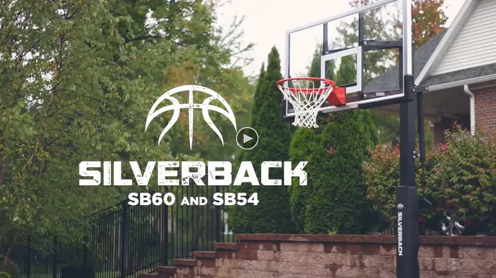 Silverback In-Ground Basketball System with Tempered Glass Backboard