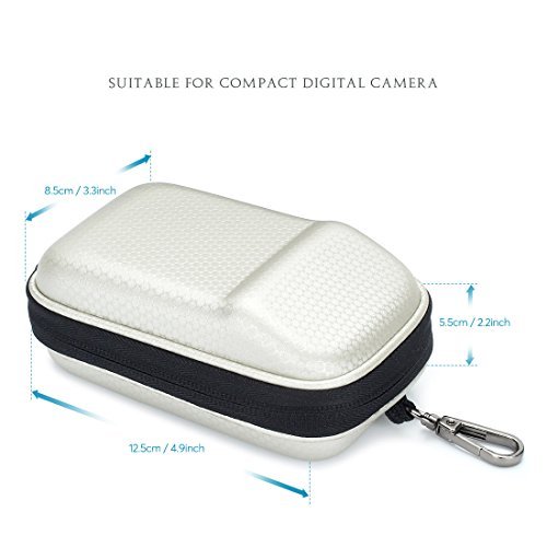 Sliver-white Hard Shock Resistant Compact Digital Camera Case For CANON PowerShot SX720 HS G9 X Nikon COOLPIX A900 W100 Panasonic Lumix DMC TZ80 TZ90 SONY Cyber-Shot DSC WX500 HX90 HX80 RX100