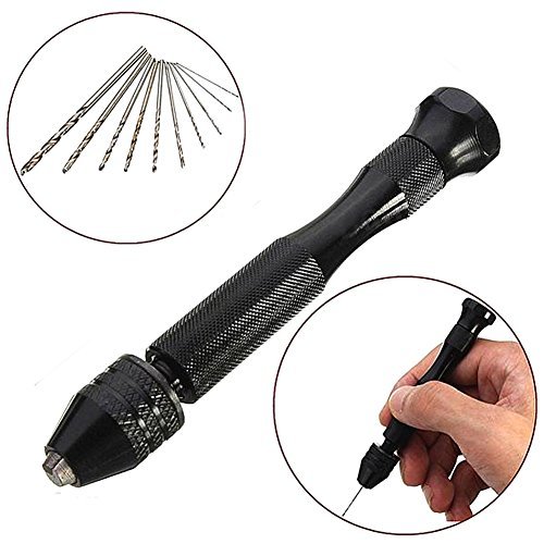 Smart Fun Precision Pin Vise Model Hand Drill Set Micro Twist Drill Bits Rotary Tools Set of 11