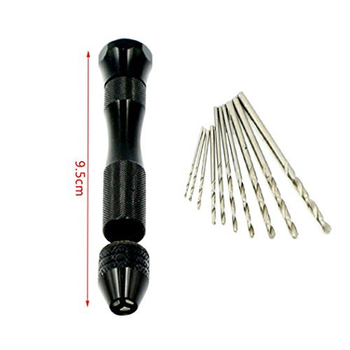 Smart Fun Precision Pin Vise Model Hand Drill Set Micro Twist Drill Bits Rotary Tools Set of 11