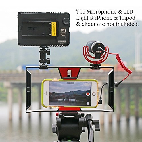 Smartphone Video Rig,Ulanzi iPhone Filmmaking Recording Vlogging Rig Case ,Phone Movies Mount Stabilizer for Mobile Phone Videomaker Film-maker Videographer for iPhone 7 Plus Sumsang