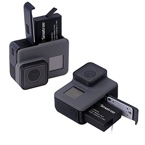 Smatree Battery (2-Pack) With 3-Channel Charger for Gopro HERO 6 / 5 Black (Compatible with Hero5 Firmware v01.50, v01.55, v01.57 and v02.00, v02.51)