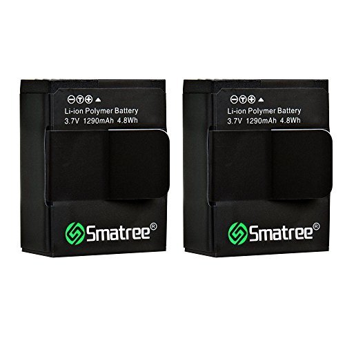 Smatree High Capacity Li-Polymer Battery (2-Pack) 1290mAH for GoPro Hero 3,3+