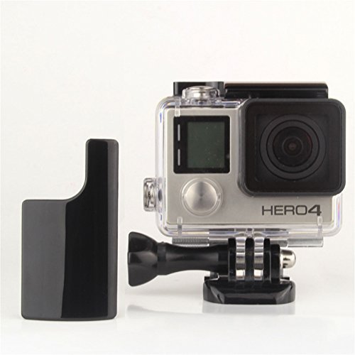 Smooth Surface Plastic Latch Rear Snap Waterproof Housing Case Snap Lock Buckle Replacement for Gopro HD Hero 4 / 3+ Housing Skeleton - Black